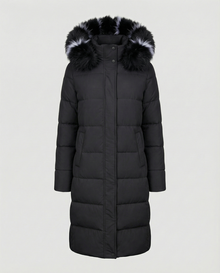 Padded women's down coat