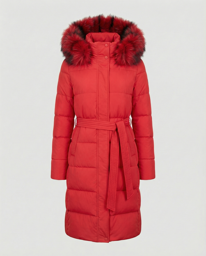 Padded women's down coat