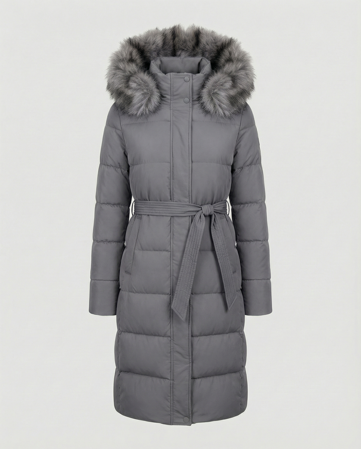 Padded women's down coat