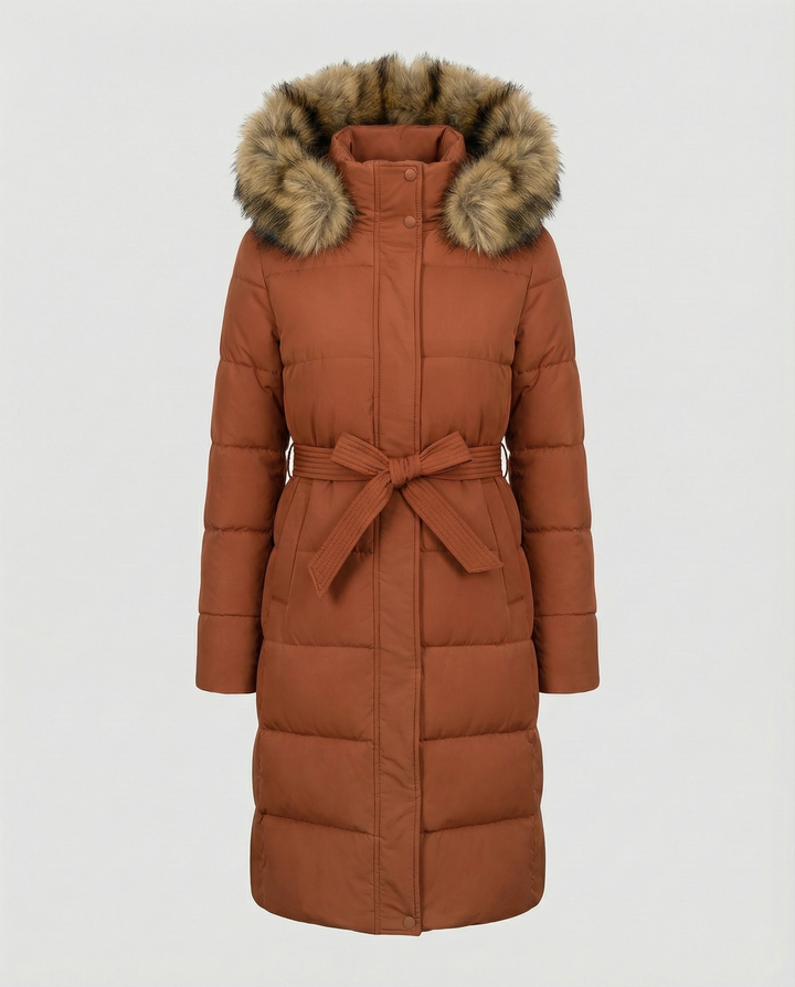 Padded women's down coat