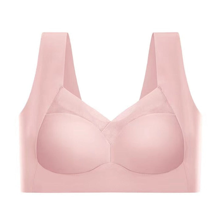 Seamless, ergonomic women's soft bra made of silk