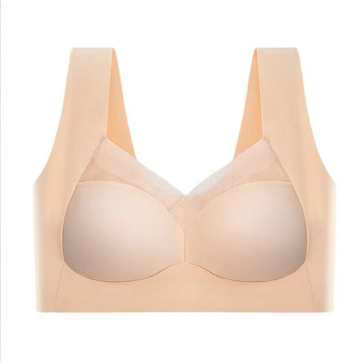 Seamless, ergonomic women's soft bra made of silk