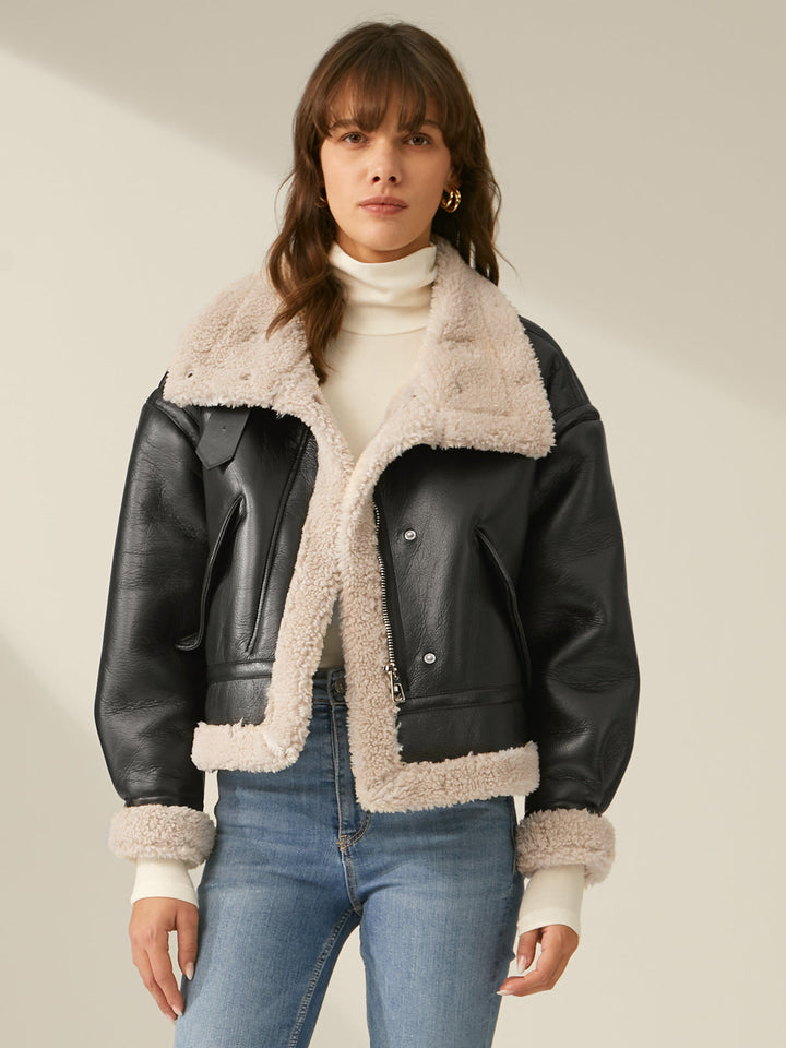 Mune | Padded Suede Flight Jacket