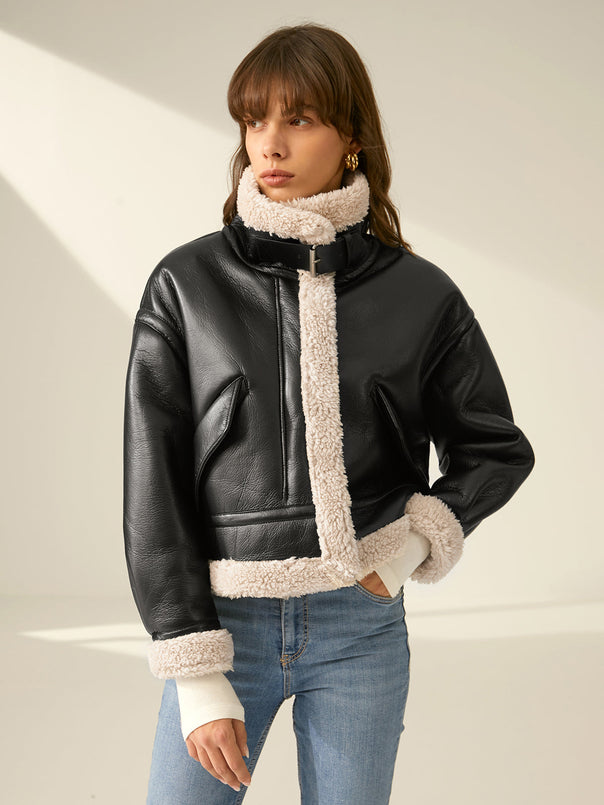 Mune | Padded Suede Flight Jacket