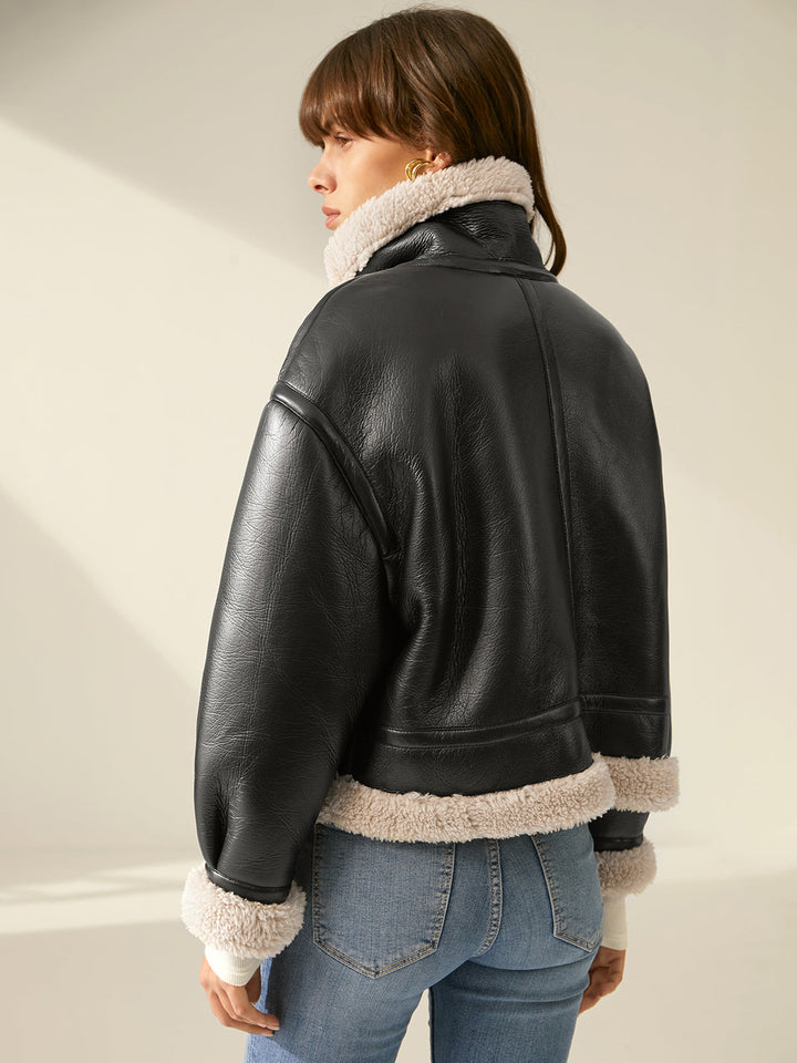 Mune | Padded Suede Flight Jacket