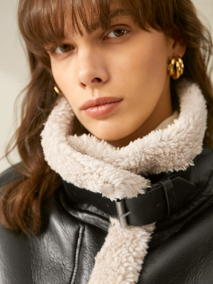 Mune | Padded Suede Flight Jacket