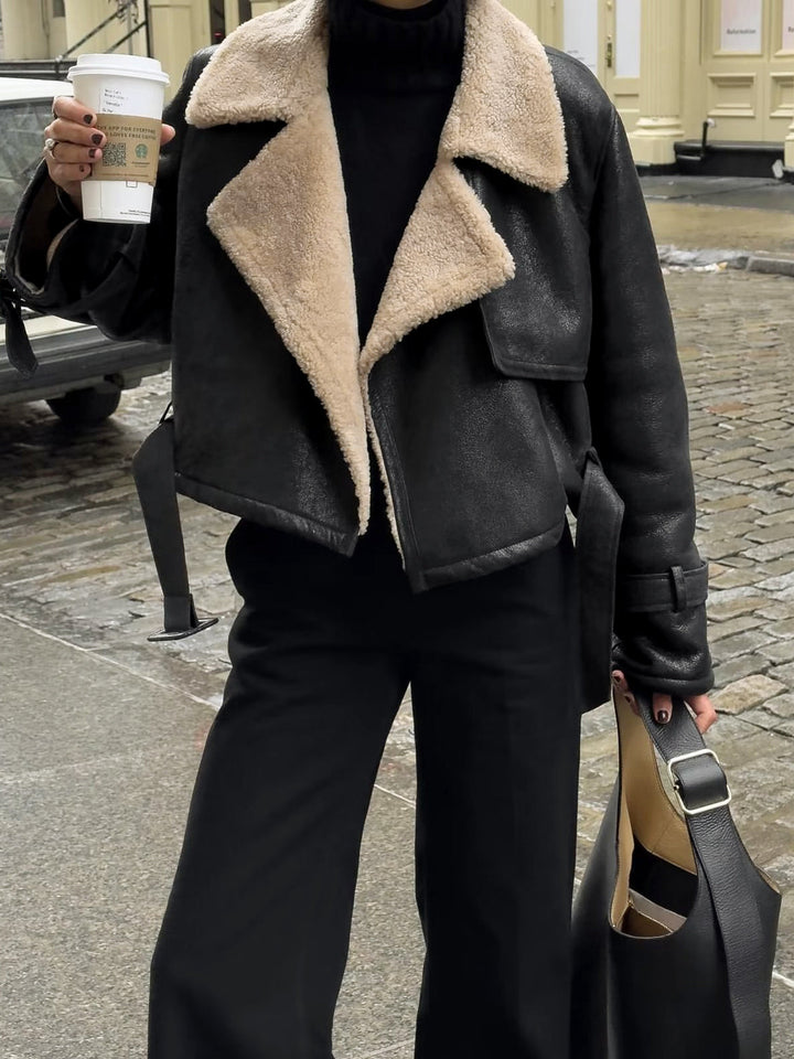 Mune | Blessed Sherpa Lined Lambskin Flight Jacket