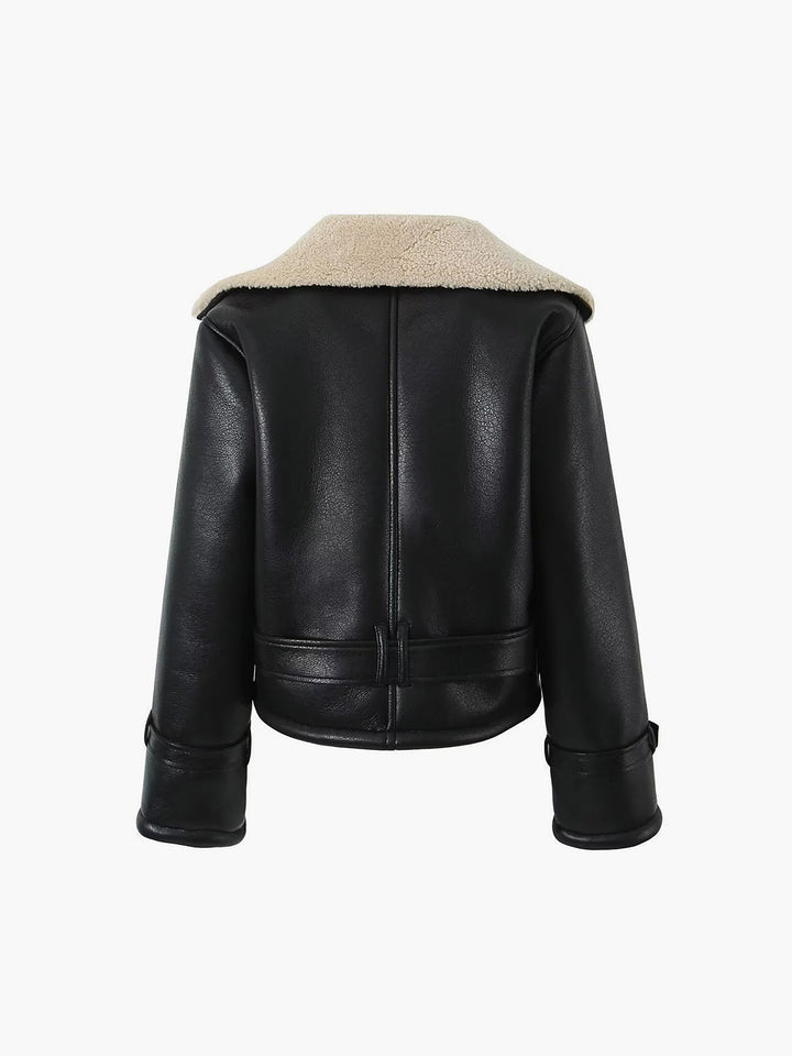 Mune | Blessed Sherpa Lined Lambskin Flight Jacket
