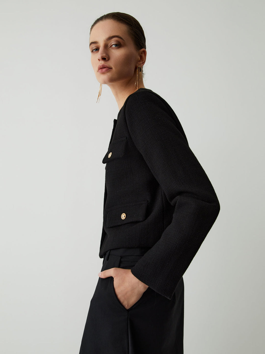 Mune | Button Tweed Jacket