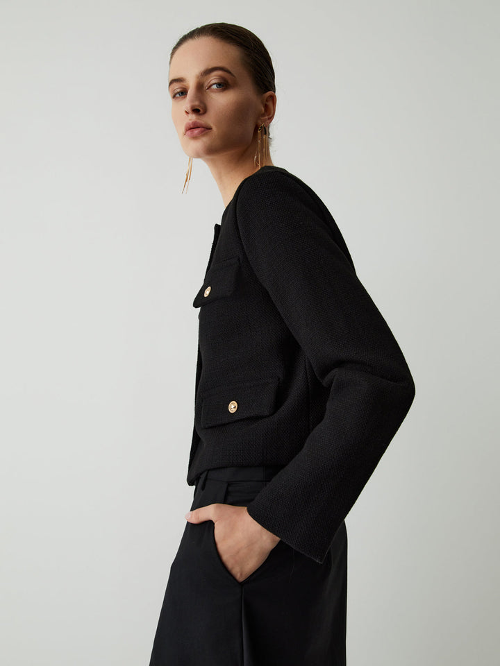 Mune | Button Tweed Jacket
