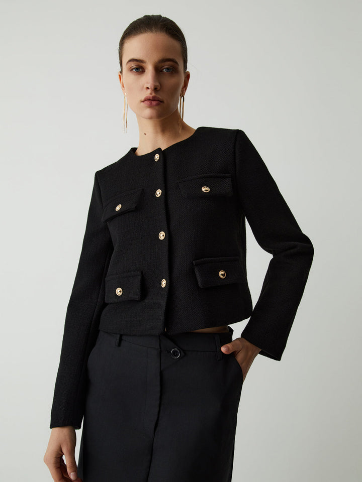 Mune | Button Tweed Jacket