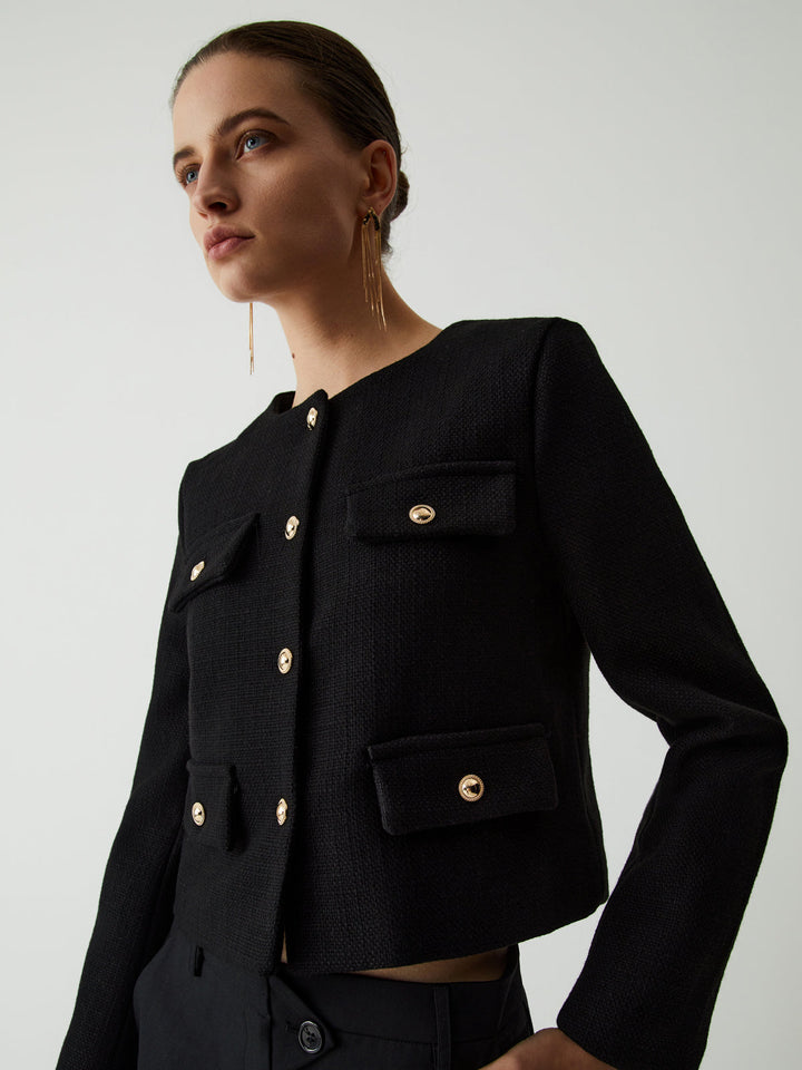 Mune | Button Tweed Jacket