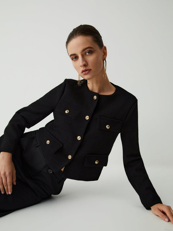 Mune | Button Tweed Jacket