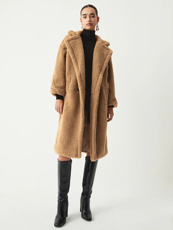 Mune | Double Pockets Flurry Longline Fleece Jacket