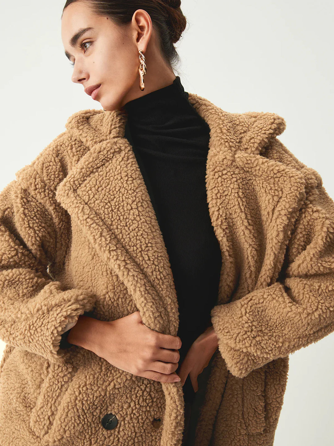 Mune | Double Pockets Flurry Longline Fleece Jacket