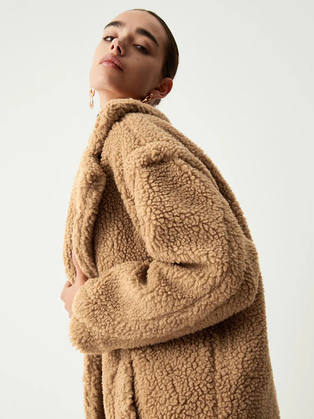 Mune | Double Pockets Flurry Longline Fleece Jacket