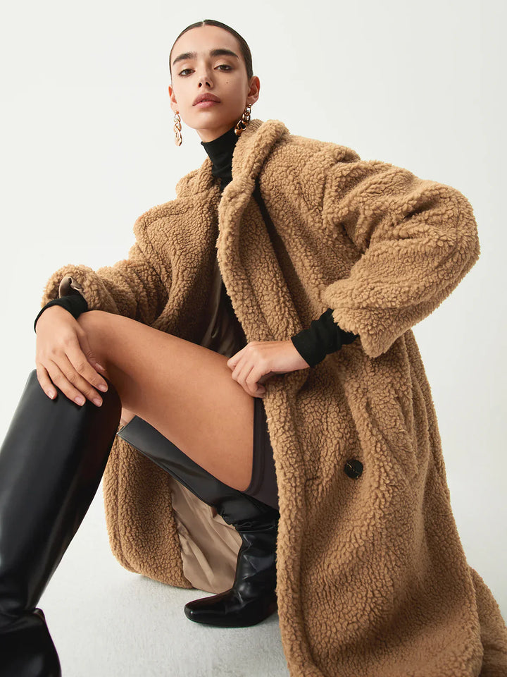 Mune | Double Pockets Flurry Longline Fleece Jacket