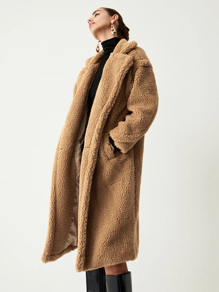 Mune | Double Pockets Flurry Longline Fleece Jacket