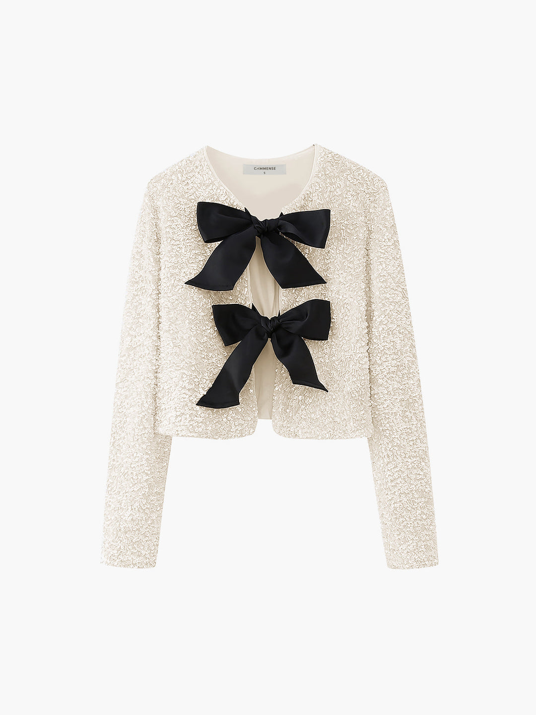 Mune | Velvet Bow Decor Jacket