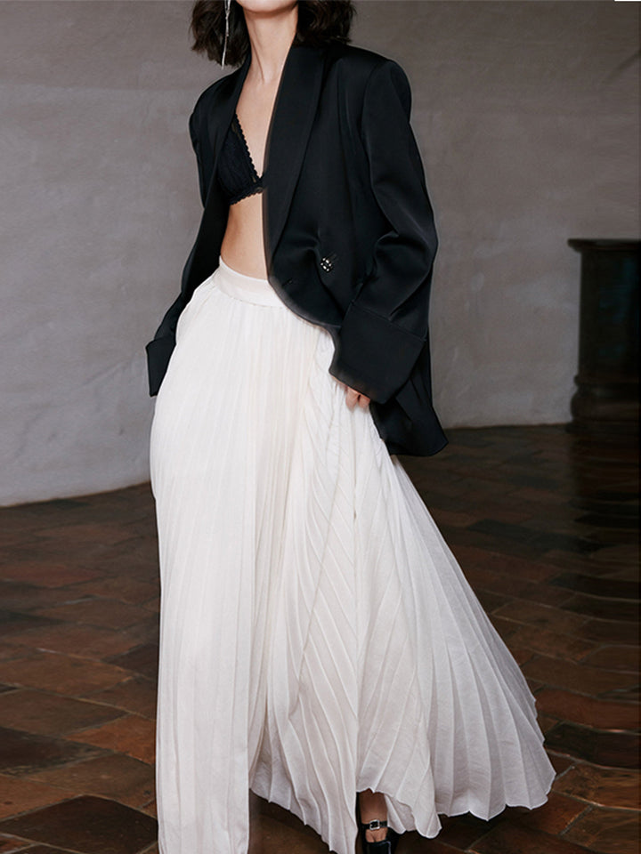 Mune | Elegant Pleated Maxi Skirt