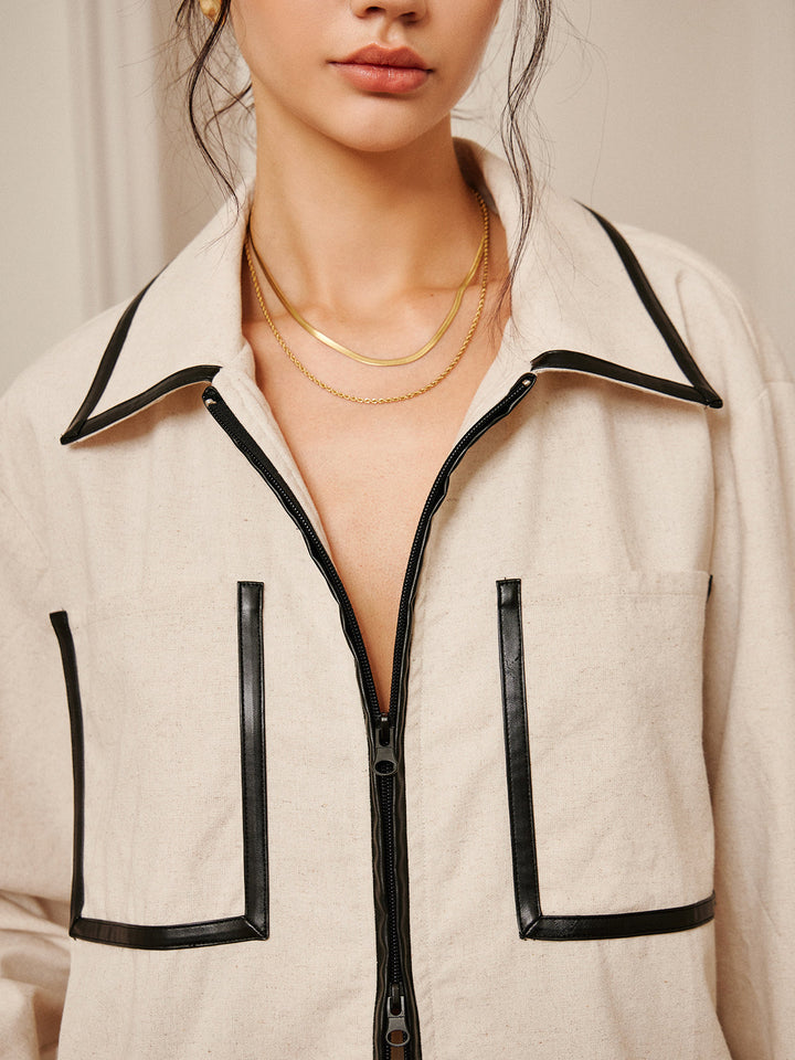 Mune | Linen Double-Zip Jacket