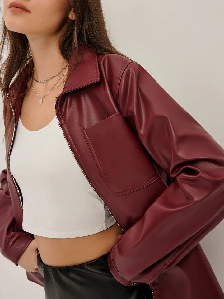 Mune | Zipper Pu Leather Jacket