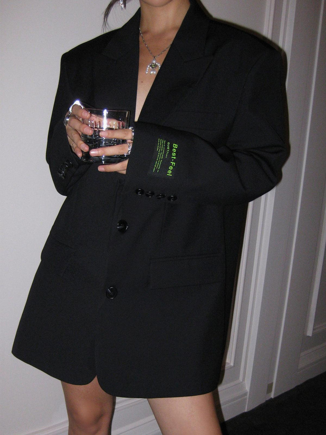 Mune | Oversized blazer with lapels and classic button closure