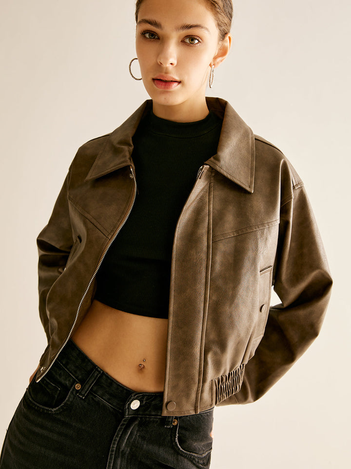 Mune | Faux Leather Jacket