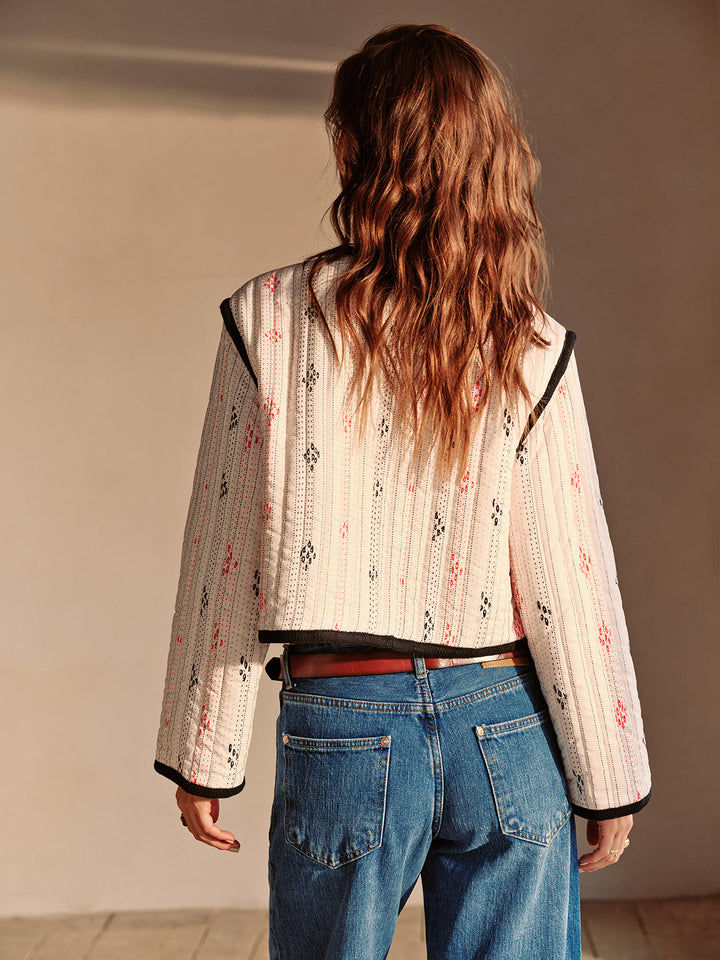 Mune | Contrast Piping Short Jacket