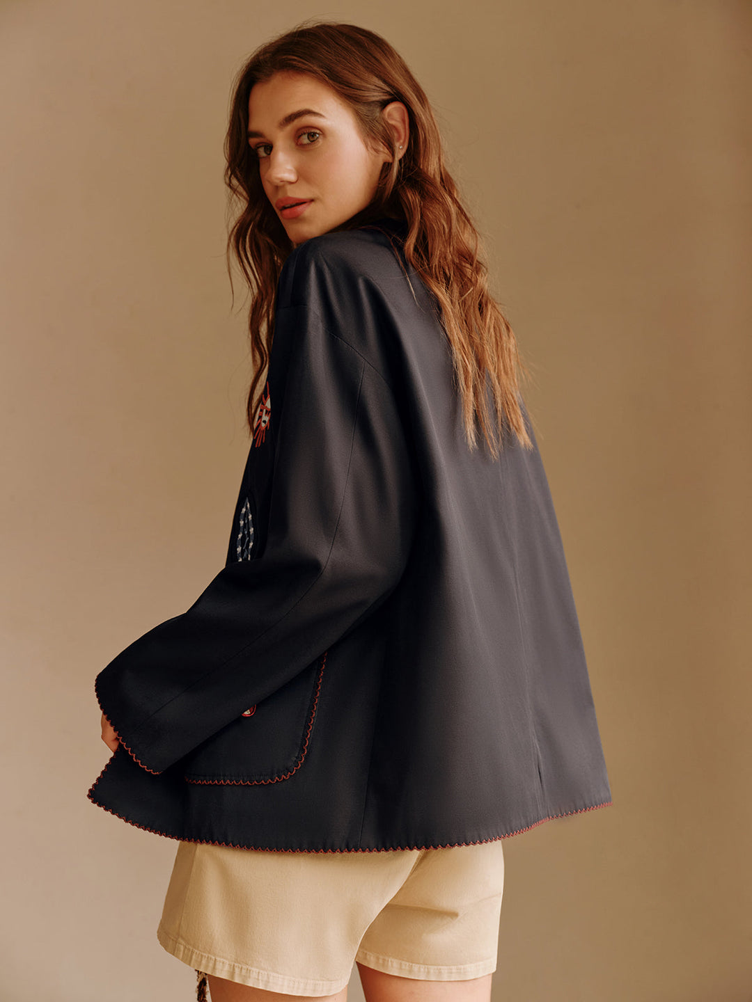 Mune | Embroidered Lapel Jacket