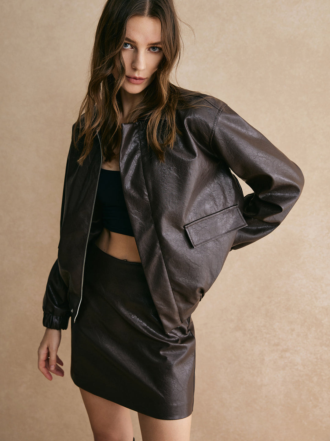 Mune | Faux Leather Jacket
