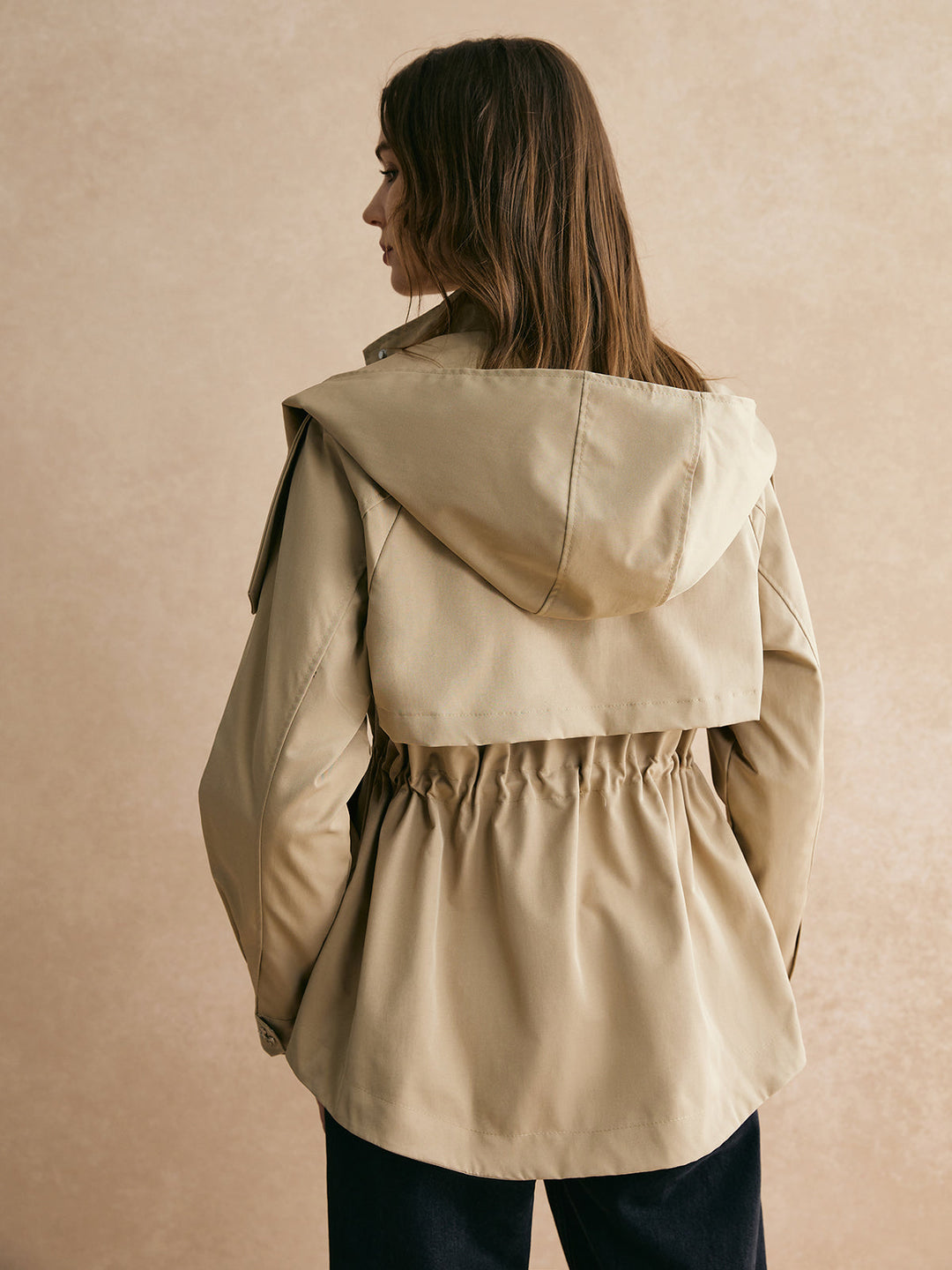 Mune | Short trench coat with adjustable waist - Classic & Comfortable