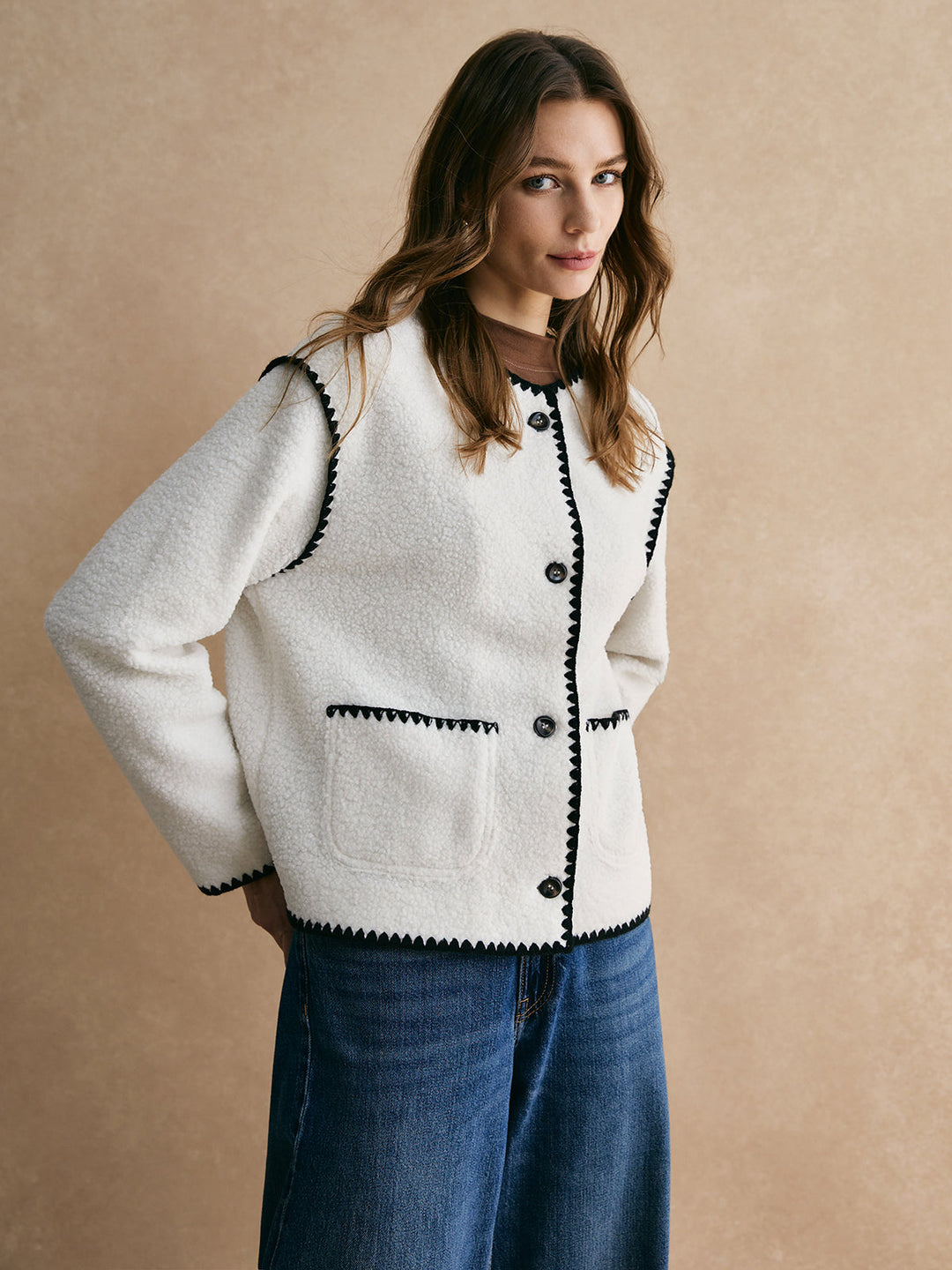 Mune | Trim Minky Fleece Jacket