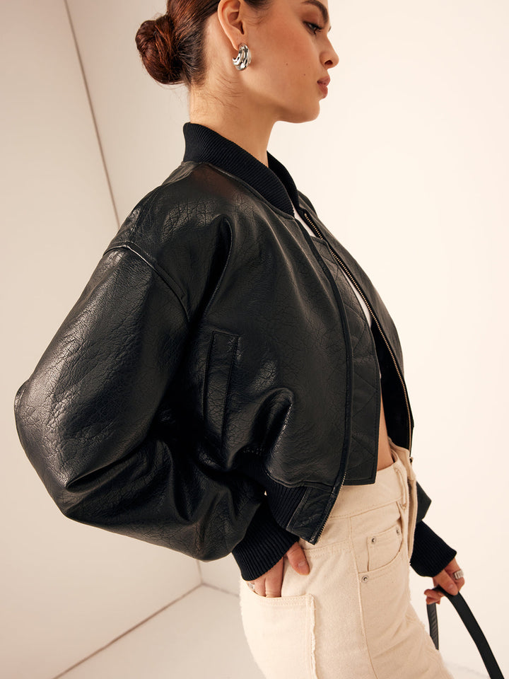Mune | Bags Pu Leather Short Jacket