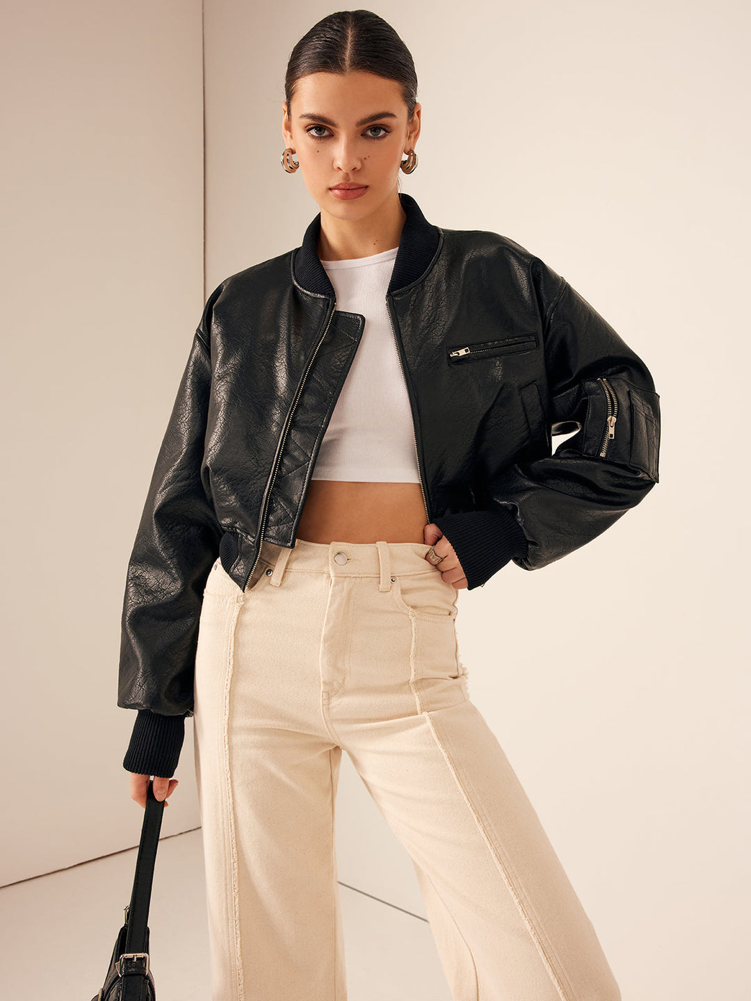 Mune | Bags Pu Leather Short Jacket