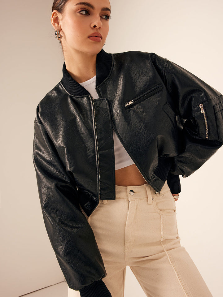 Mune | Bags Pu Leather Short Jacket