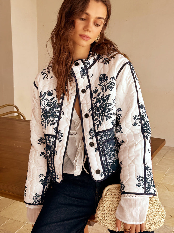 Mune | Printed Piping Cozy Jacket
