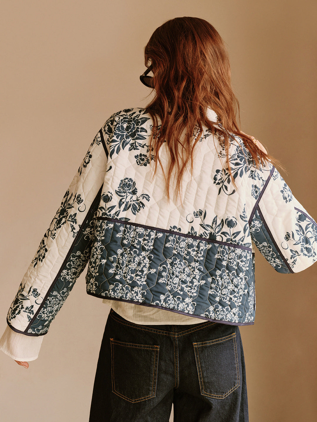 Mune | Printed Piping Cozy Jacket