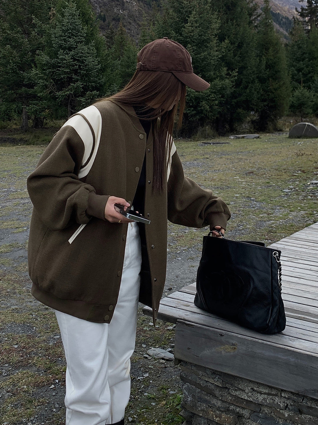 Mune | Collar Contrast Trim Pocket Jacket