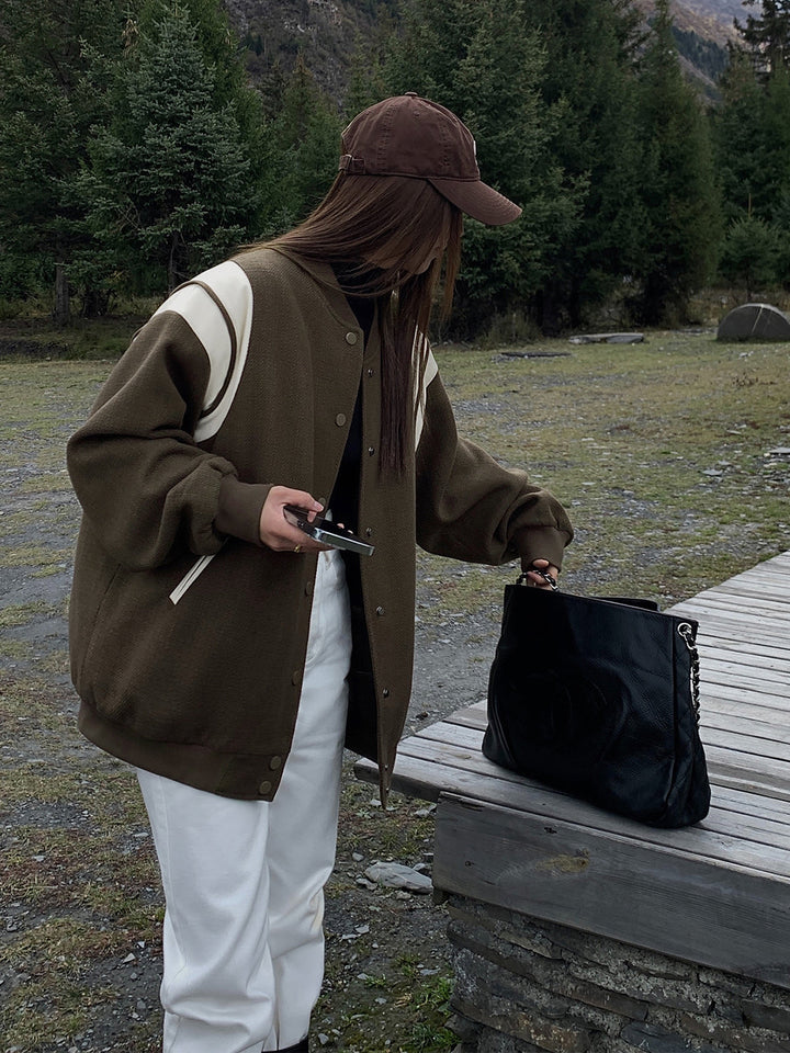 Mune | Collar Contrast Trim Pocket Jacket