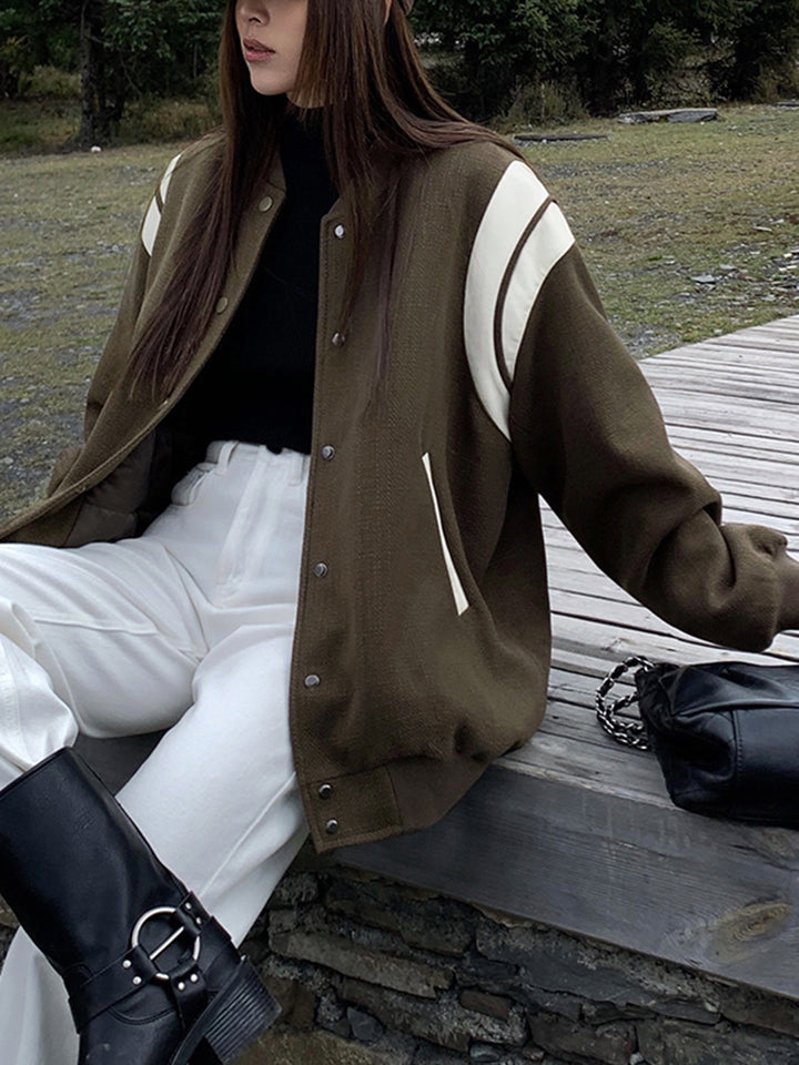 Mune | Collar Contrast Trim Pocket Jacket