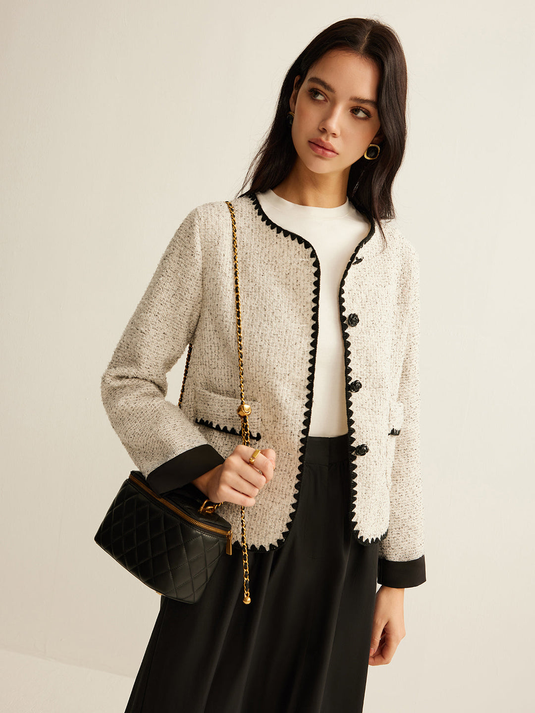 Mune | Trim Tweed Short Jacket