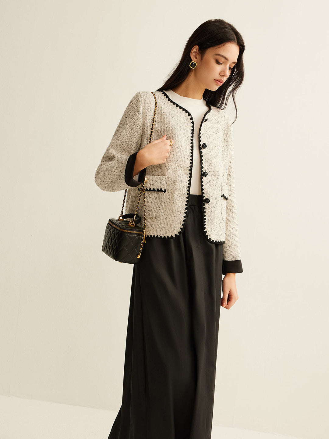Mune | Trim Tweed Short Jacket
