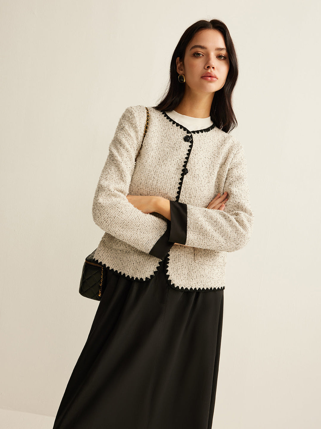 Mune | Trim Tweed Short Jacket