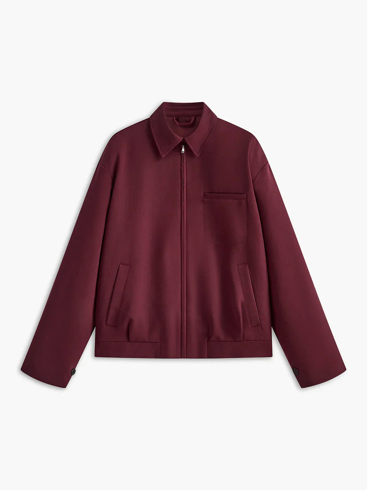 Mune | Reversible Zipper Burgundy Jacket