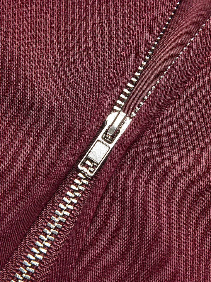 Mune | Reversible Zipper Burgundy Jacket