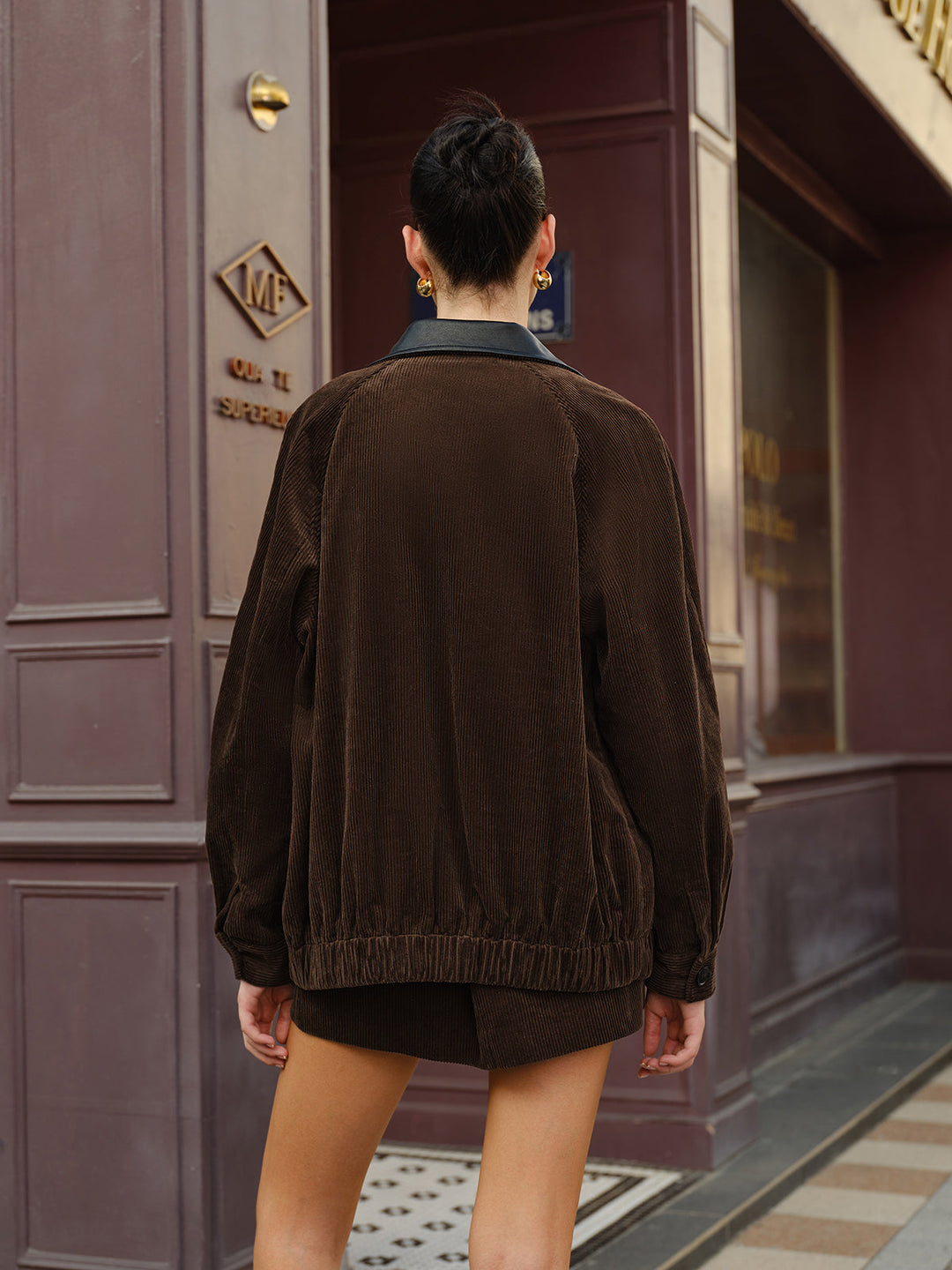Mune | Collar Cord Jacket with Zipper