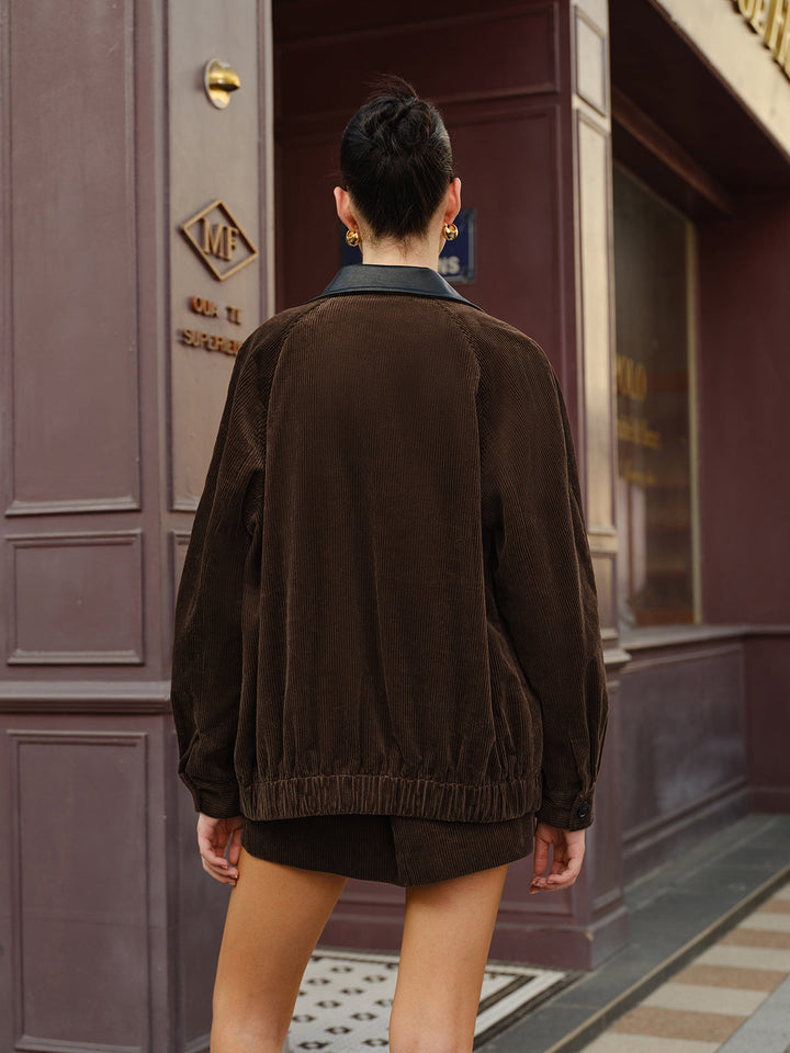 Mune | Collar Cord Jacket with Zipper