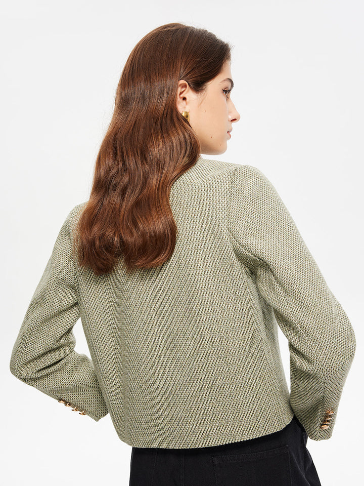 Mune | Neck Pockets Tweed Jacket