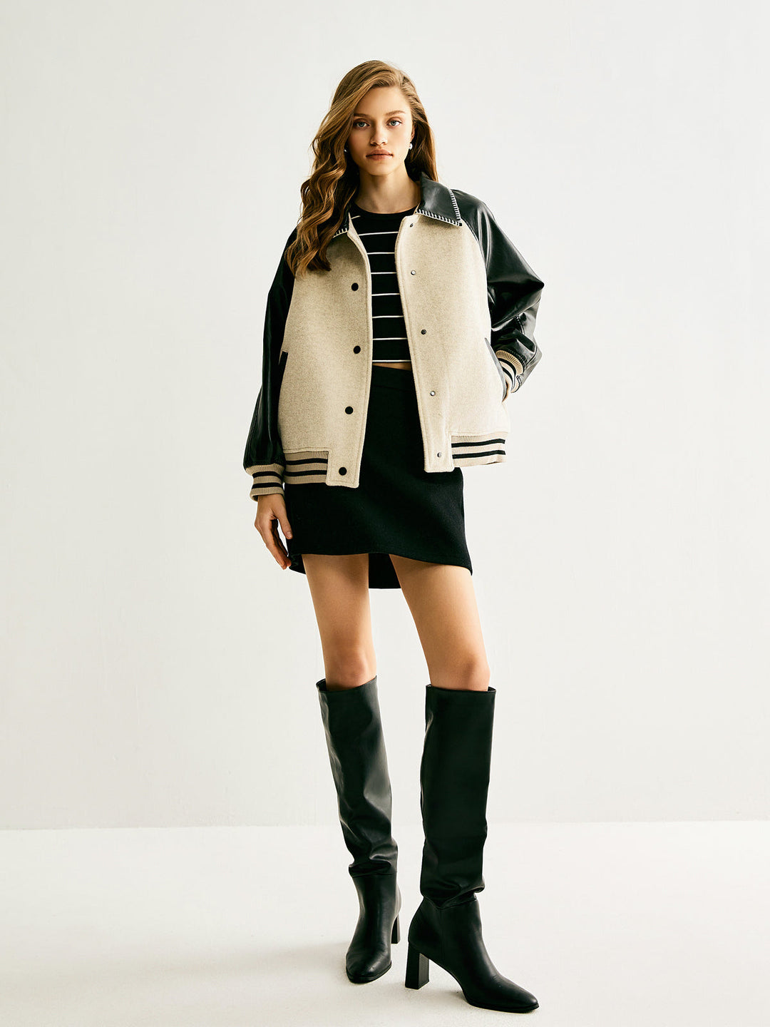 Mune | Wool Blend Panel Jacket